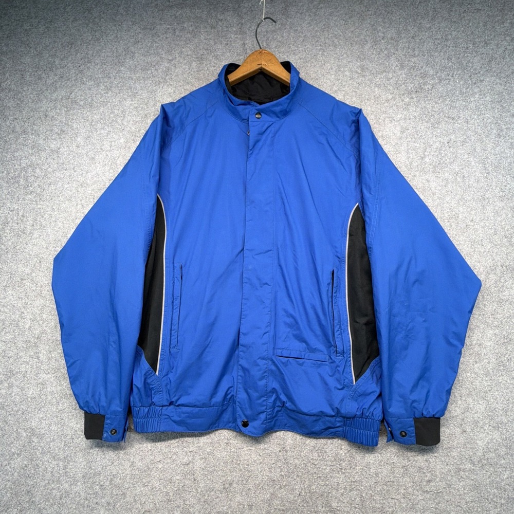 FootJoy DryJoys Rain Jacket Men Large Blue Golf Windbreaker